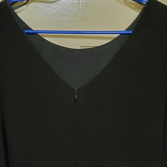 Women Jessica Howard 10 Cocktail Dress Black w/Striped Skirt Belt Beautiful NWT - Picture 6 of 10